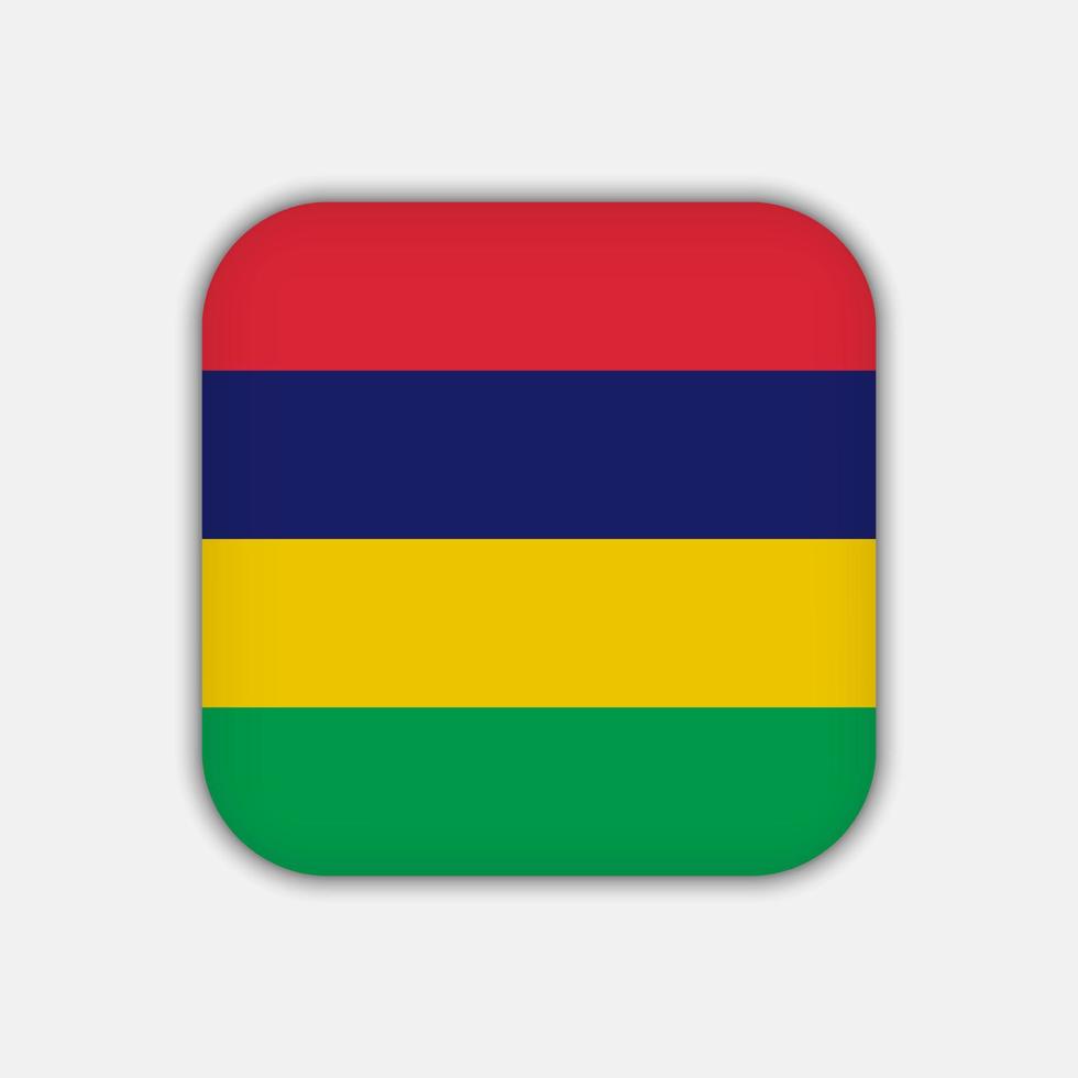Mauritius flag, official colors. Vector illustration.