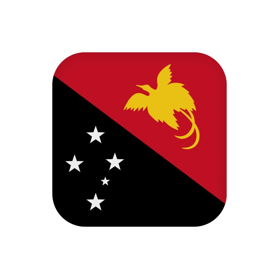Papua New Guinea flag, official colors. Vector illustration.