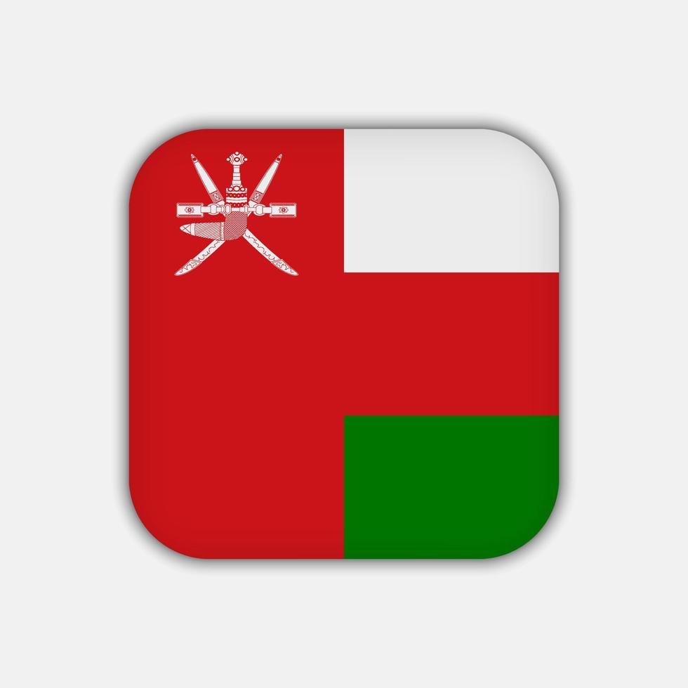 Oman flag, official colors. Vector illustration.