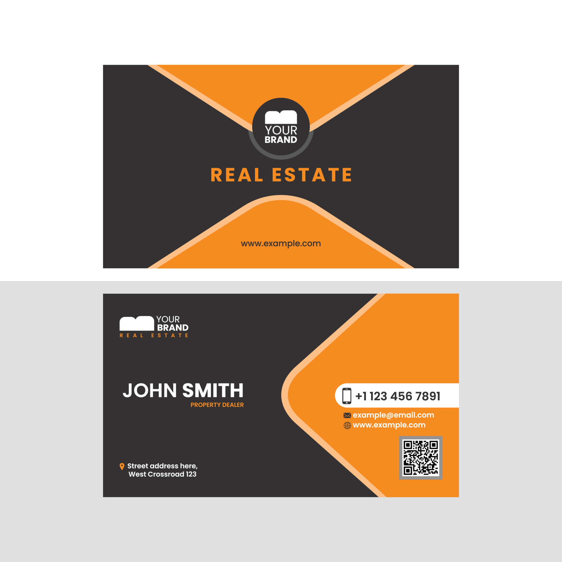 simple visiting card design for business and property 10942299 Vector ...