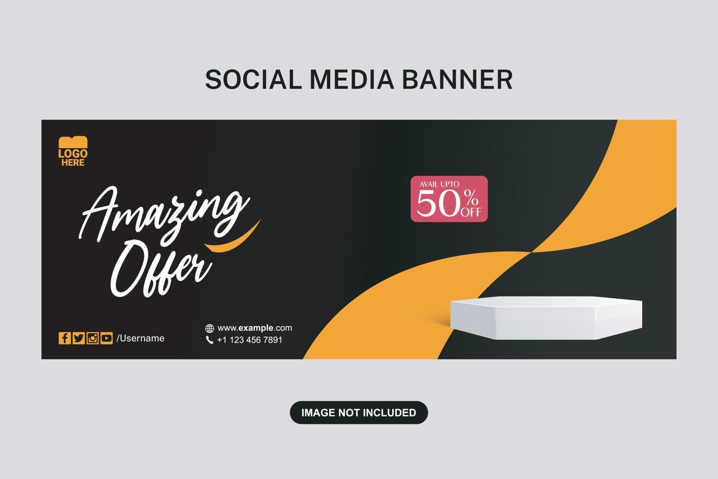 amazing offer deal lady hand bag social banner design fashionable vector