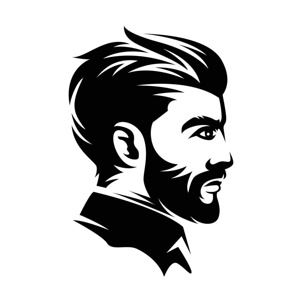 barbershop men hairstyle illustrations from the side 10942333 Vector Art at  Vecteezy