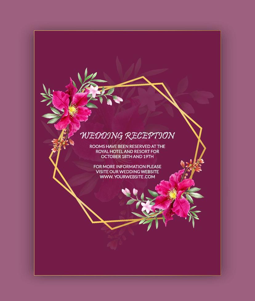 Luxury Wedding invitation card. Wedding invitation template. vector