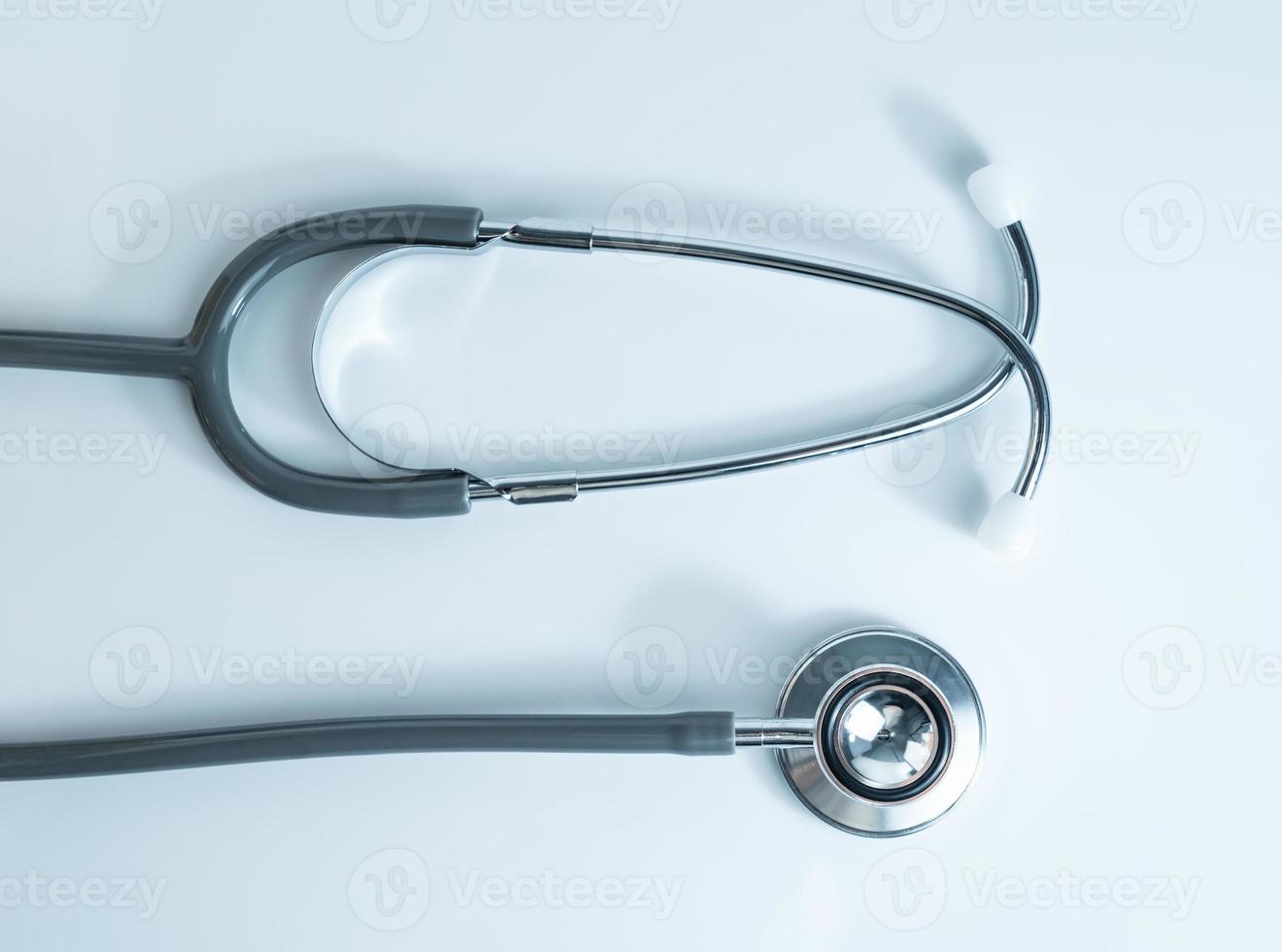 Stethoscope for doctor checkup in health medical laboratory photo