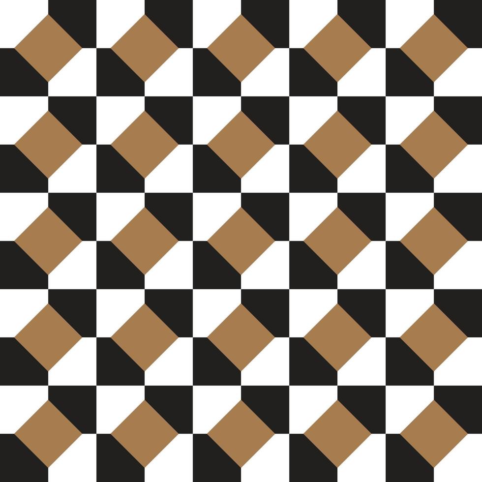 Black White Brown BW Square Geometric Abstract Diamond Tilt Tile Element Gingham Check Checkered Tartan Plaid Scott Seamless Pattern Cartoon Vector Illustration Print Background Fashion Fabric Picnic