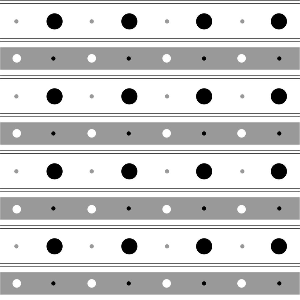 Black White Grey Polkadot Circle Round Horizontal Line Stripe Dot Dash Line Circle Seamless Pattern Vector Illustration Tablecloth, Picnic mat wrap paper, Mat, Fabric, Textile, Scarf