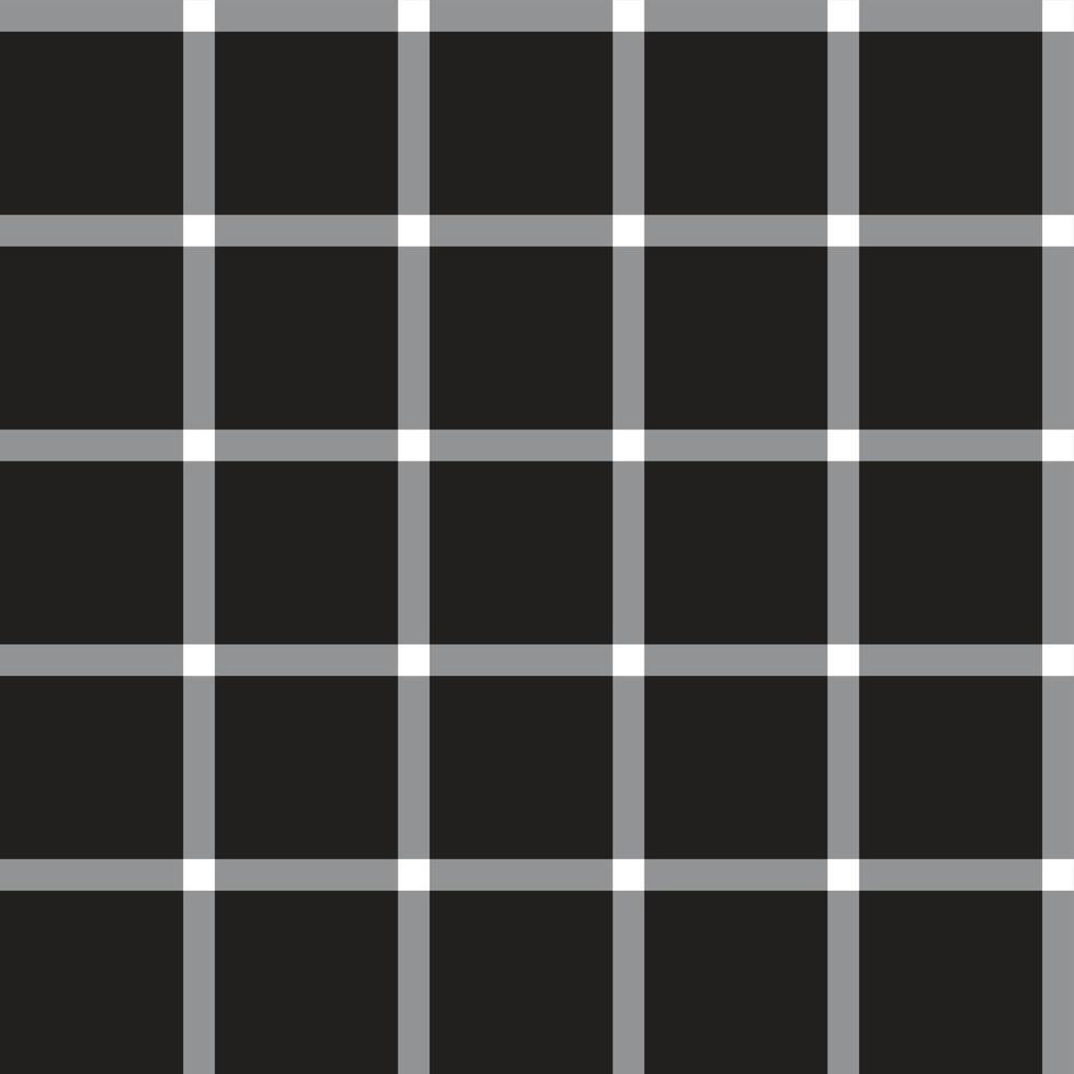 Black White Grey Scott Plaid Tartan Checkered Line Overlap Intersect Gingham Pattern Black Background Square Vector Cartoon Illustration Tablecloth Picnic mat