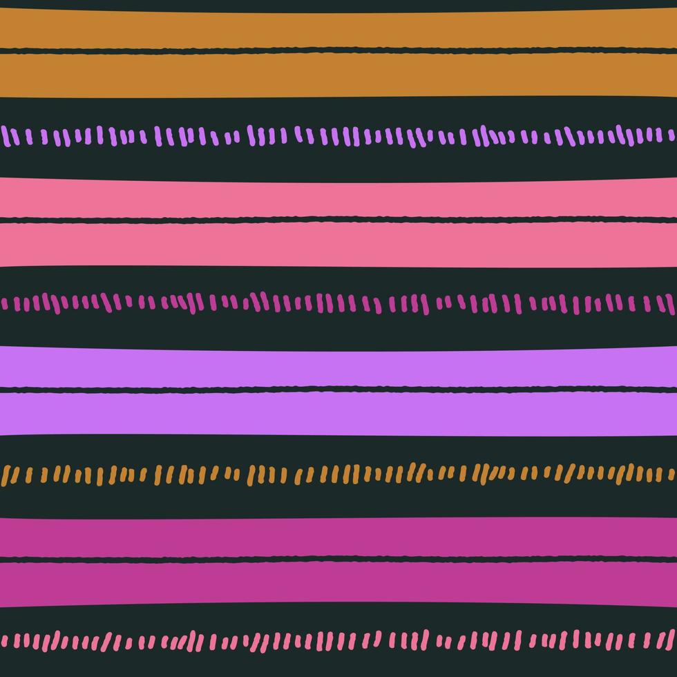 Ethnic Tribal Geometric Folk Indian Scandinavian Gypsy Mexican Boho African Ornament Texture Seamless Pattern Zigzag Dot Line Horizontal Stripes Color Print Textiles Background Vector Illustration