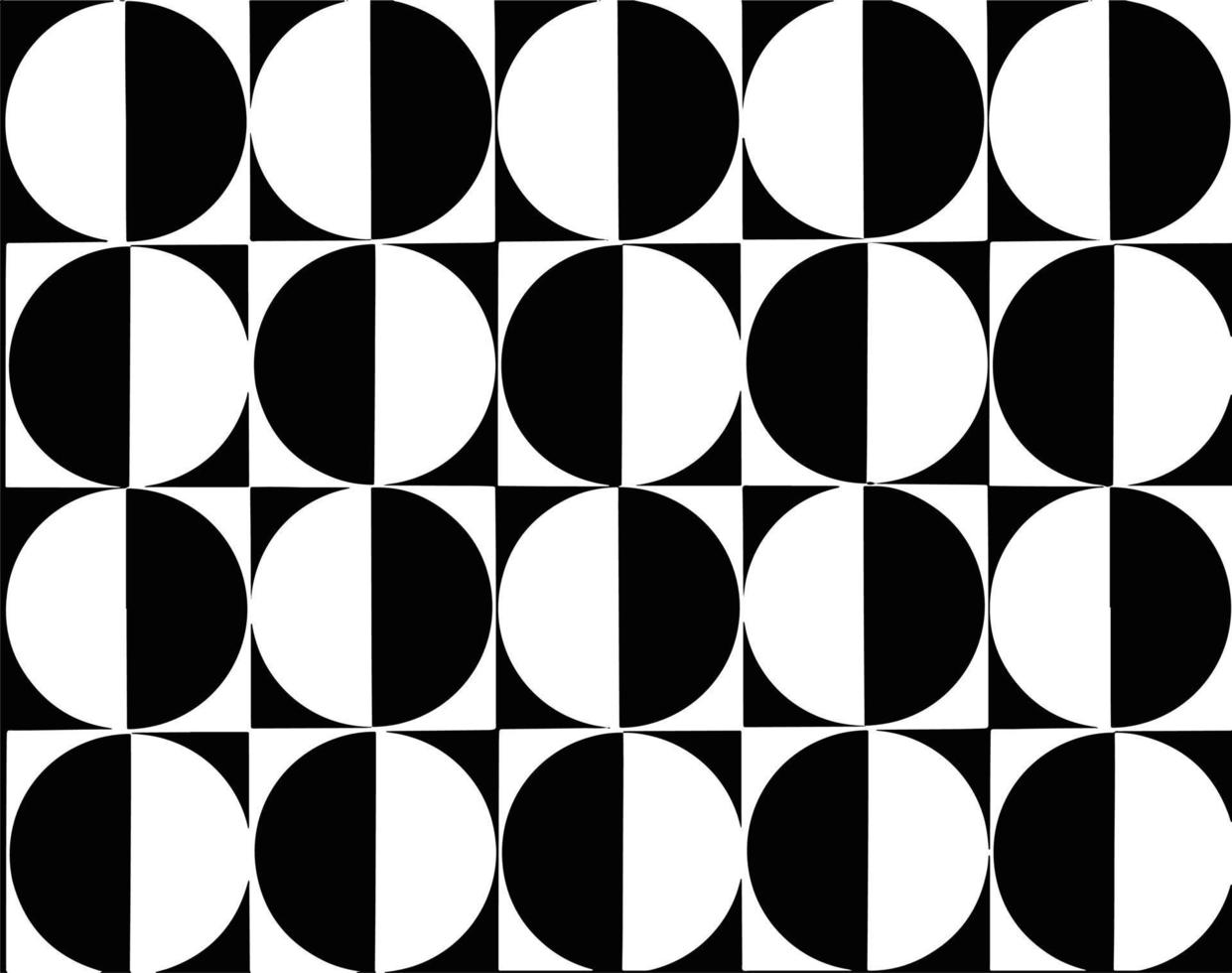 Black and white rhythmic seamless pattern. Vector illustration