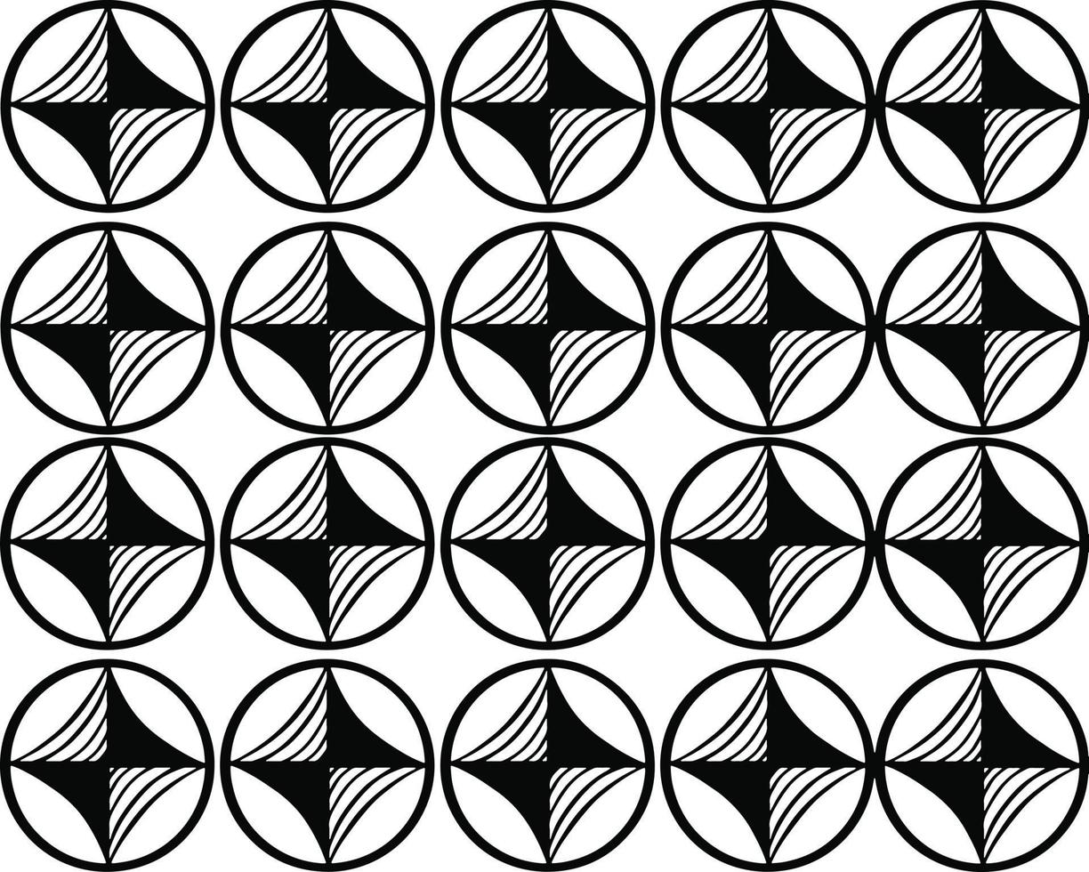 Black and white rhythmic seamless pattern. Vector illustration