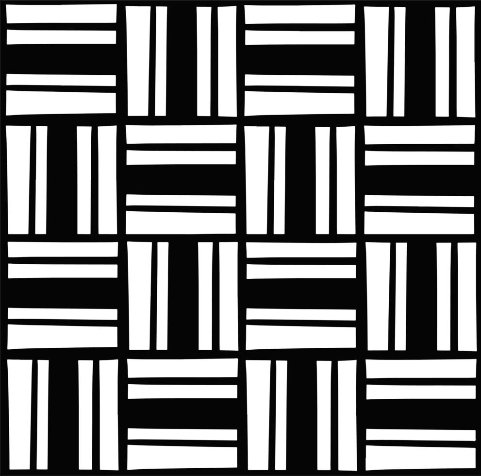 Black and white rhythmic seamless pattern ornament textile vector