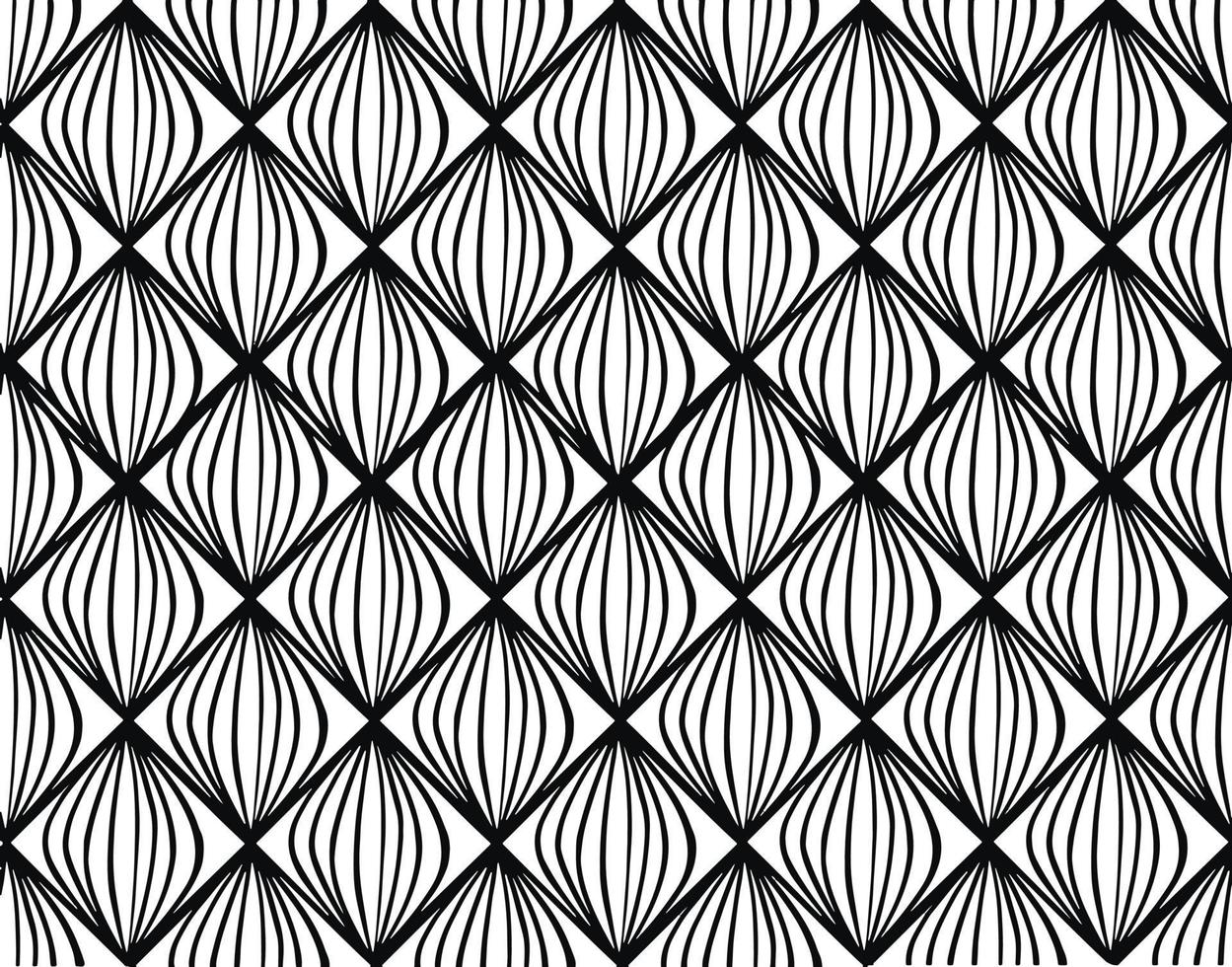 Black and white rhythmic seamless pattern. Vector illustration