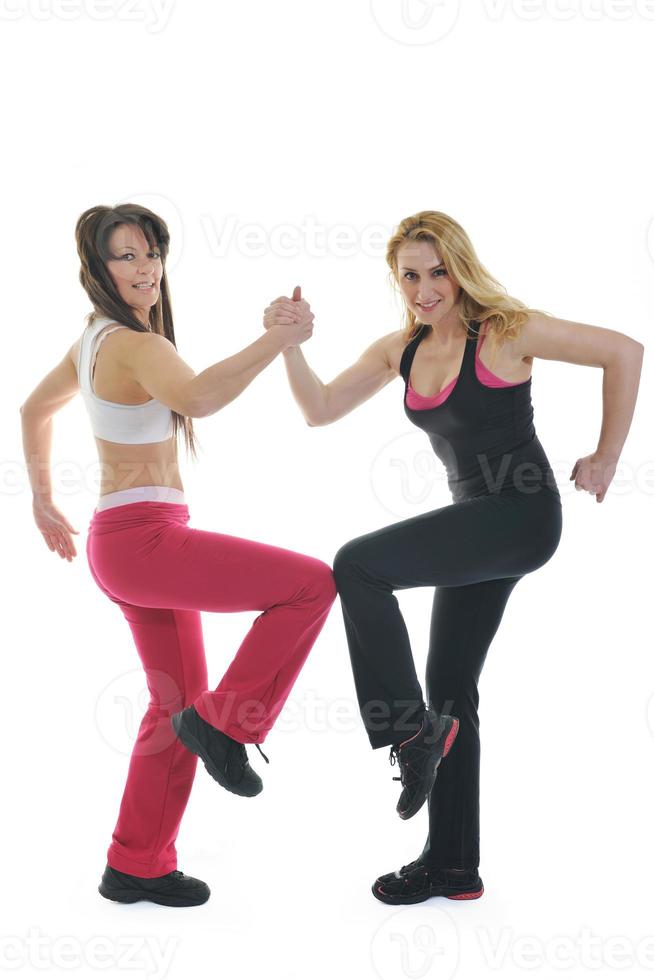 woman fitness group photo