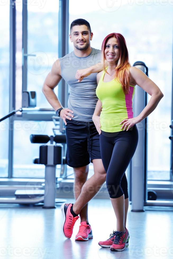 couple at the gym photo