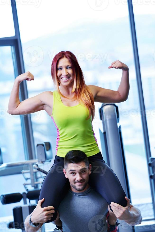 couple at the gym photo