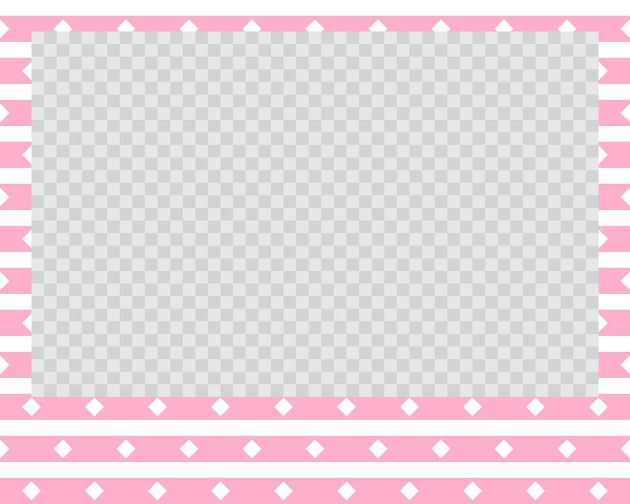 rectangle landscape flat photo frame with ornaments vector