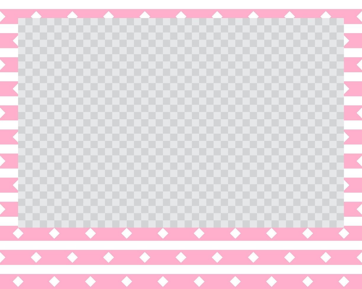 rectangle landscape flat photo frame with ornaments vector