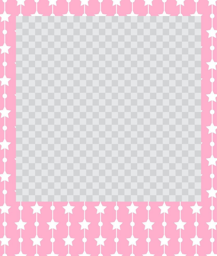 square flat photo frame with ornaments vector