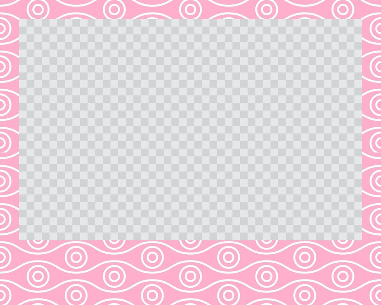 rectangle landscape flat photo frame with ornaments vector