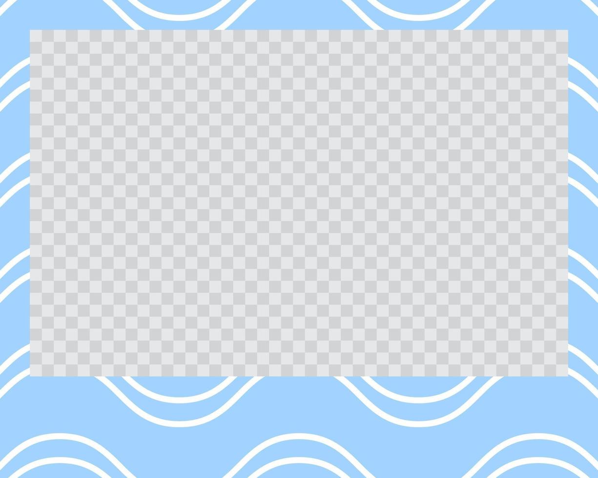rectangle landscape flat photo frame with ornaments vector