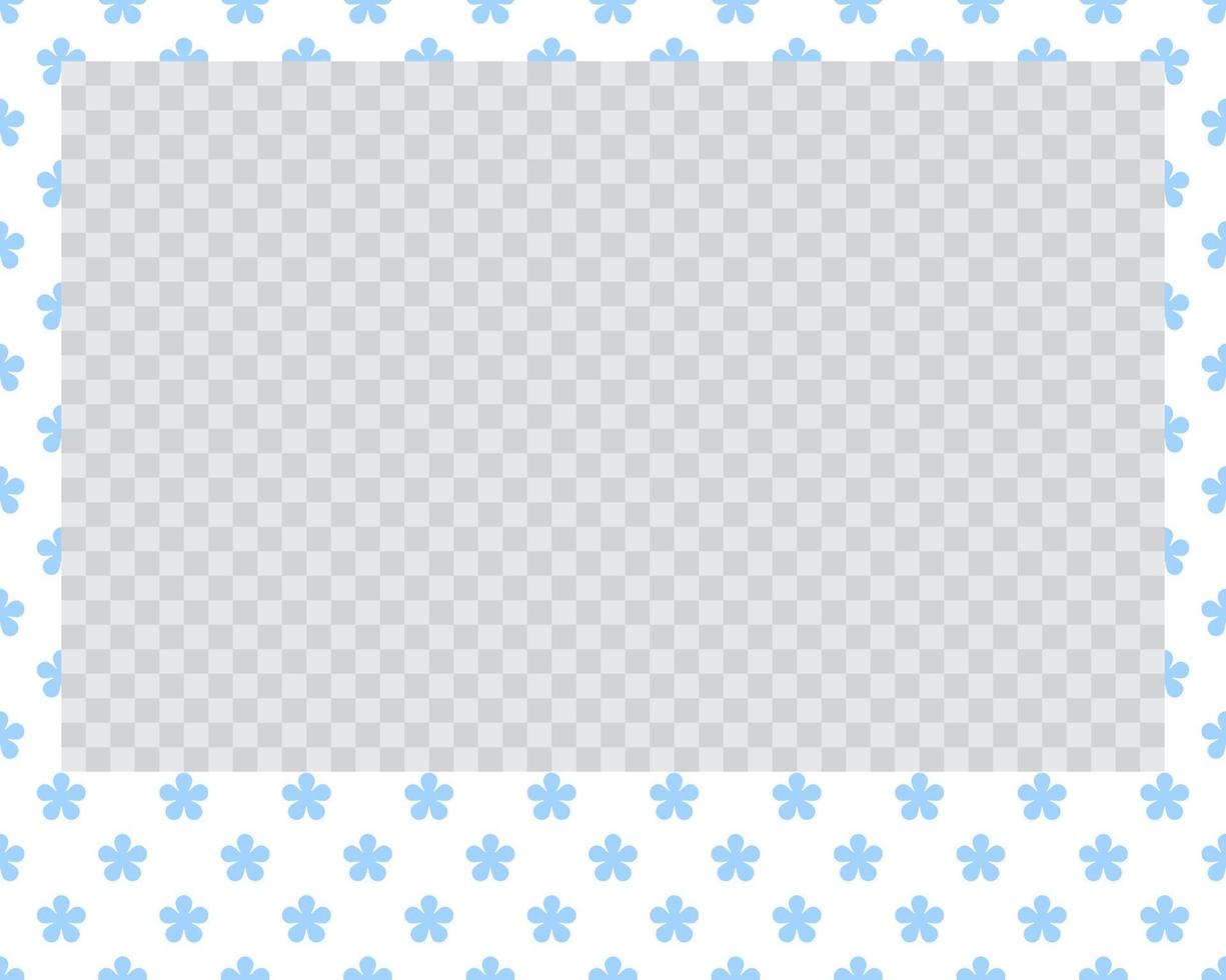 rectangle landscape flat photo frame with ornaments vector