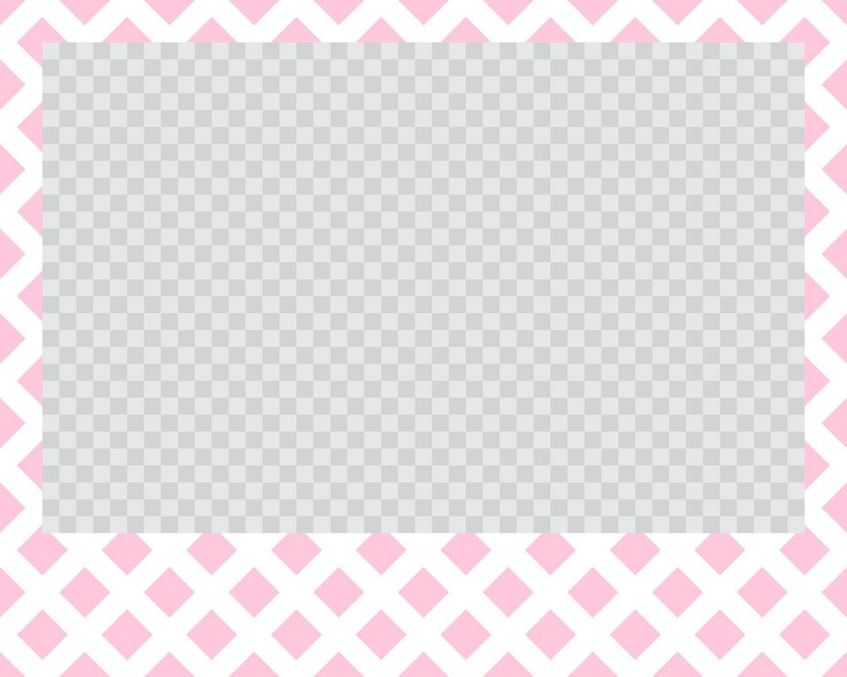 rectangle landscape flat photo frame with ornaments vector