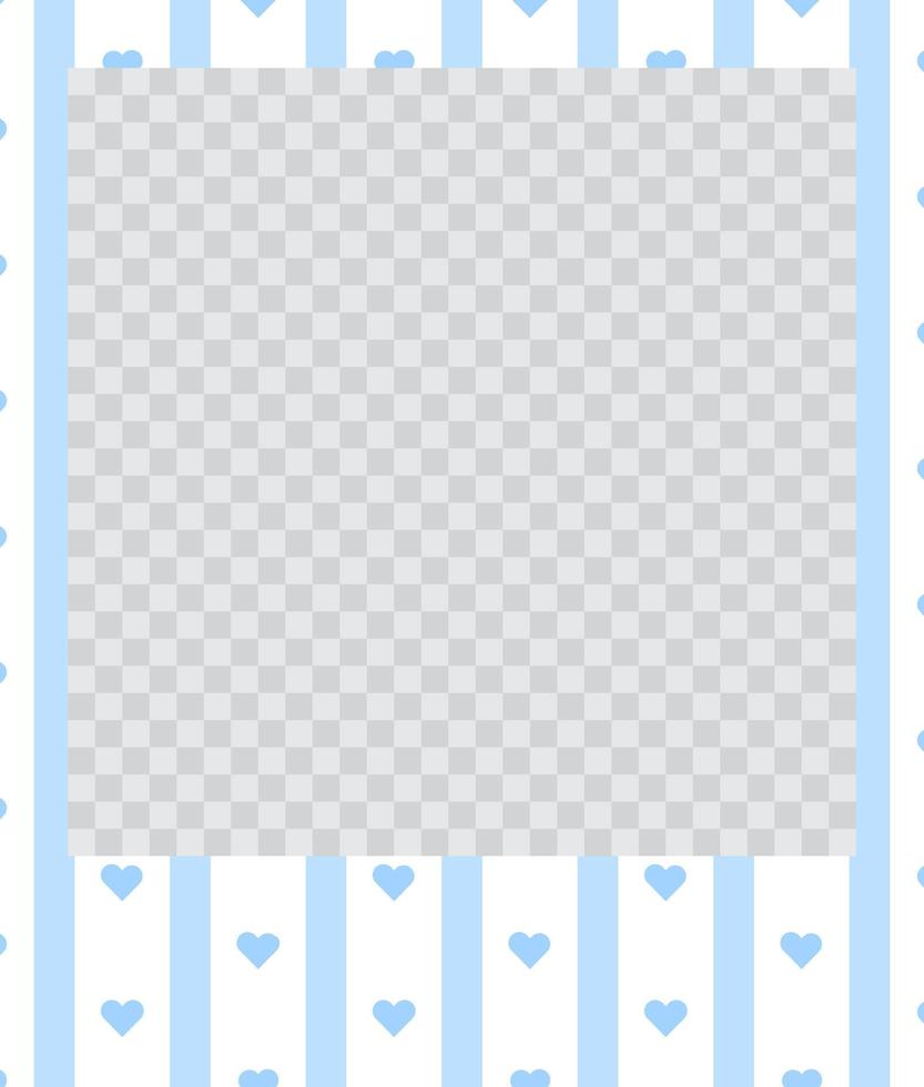square flat photo frame with ornaments vector