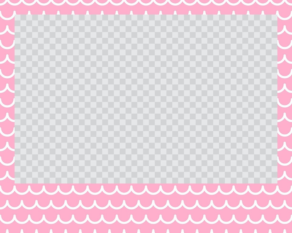 rectangle landscape flat photo frame with ornaments vector