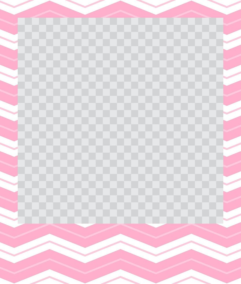 square flat photo frame with ornaments vector