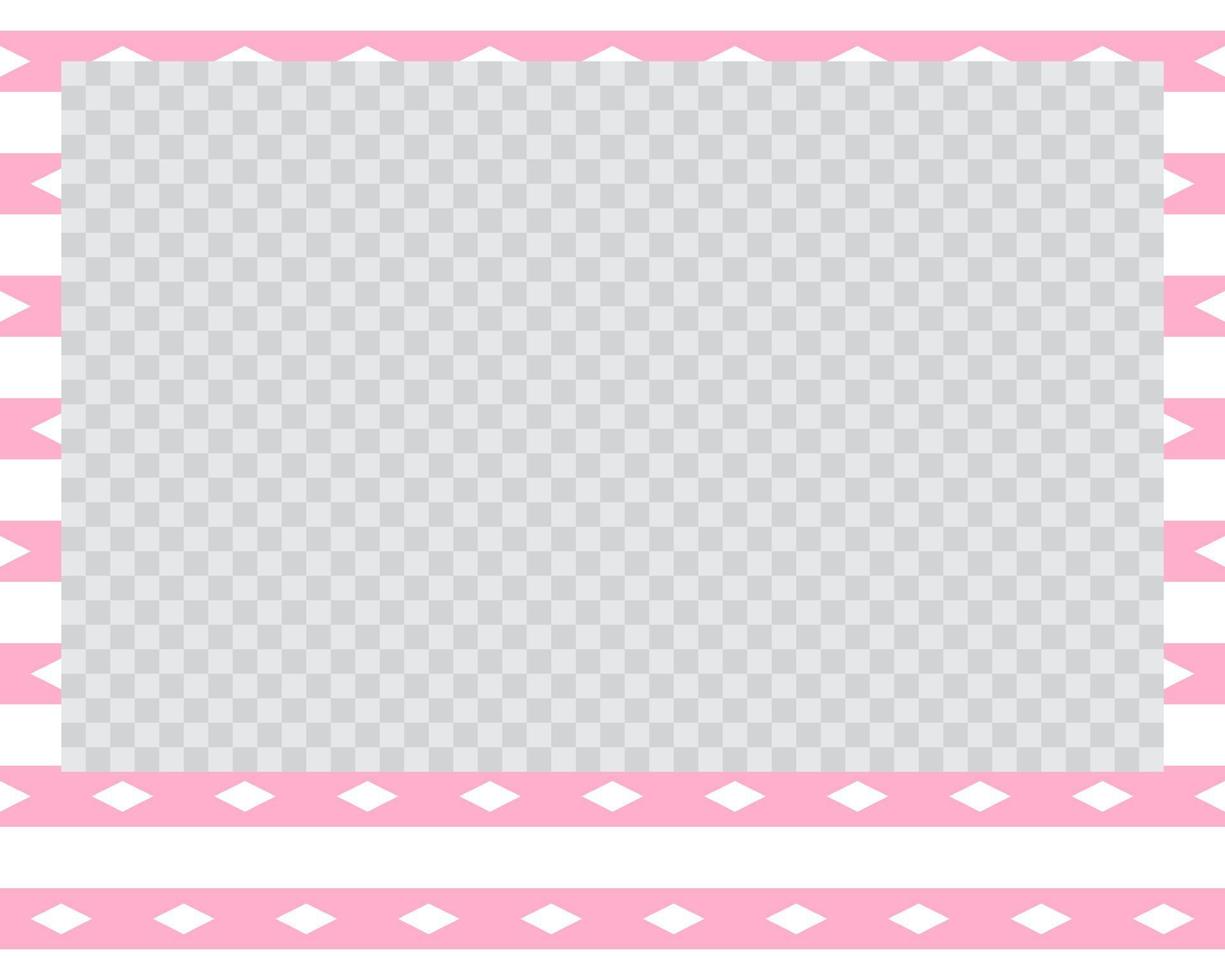 rectangle landscape flat photo frame with ornaments vector