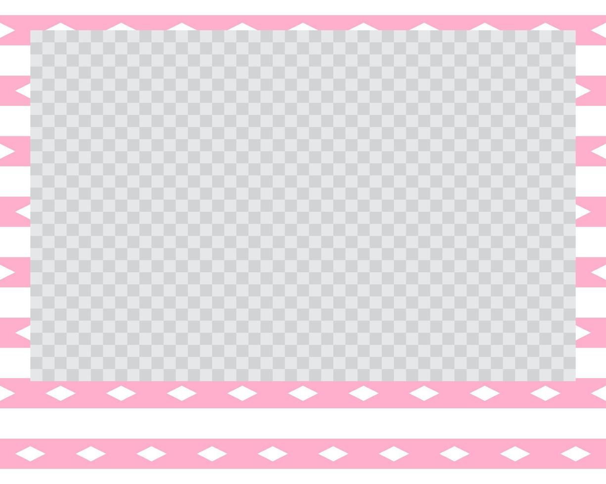 rectangle landscape flat photo frame with ornaments vector