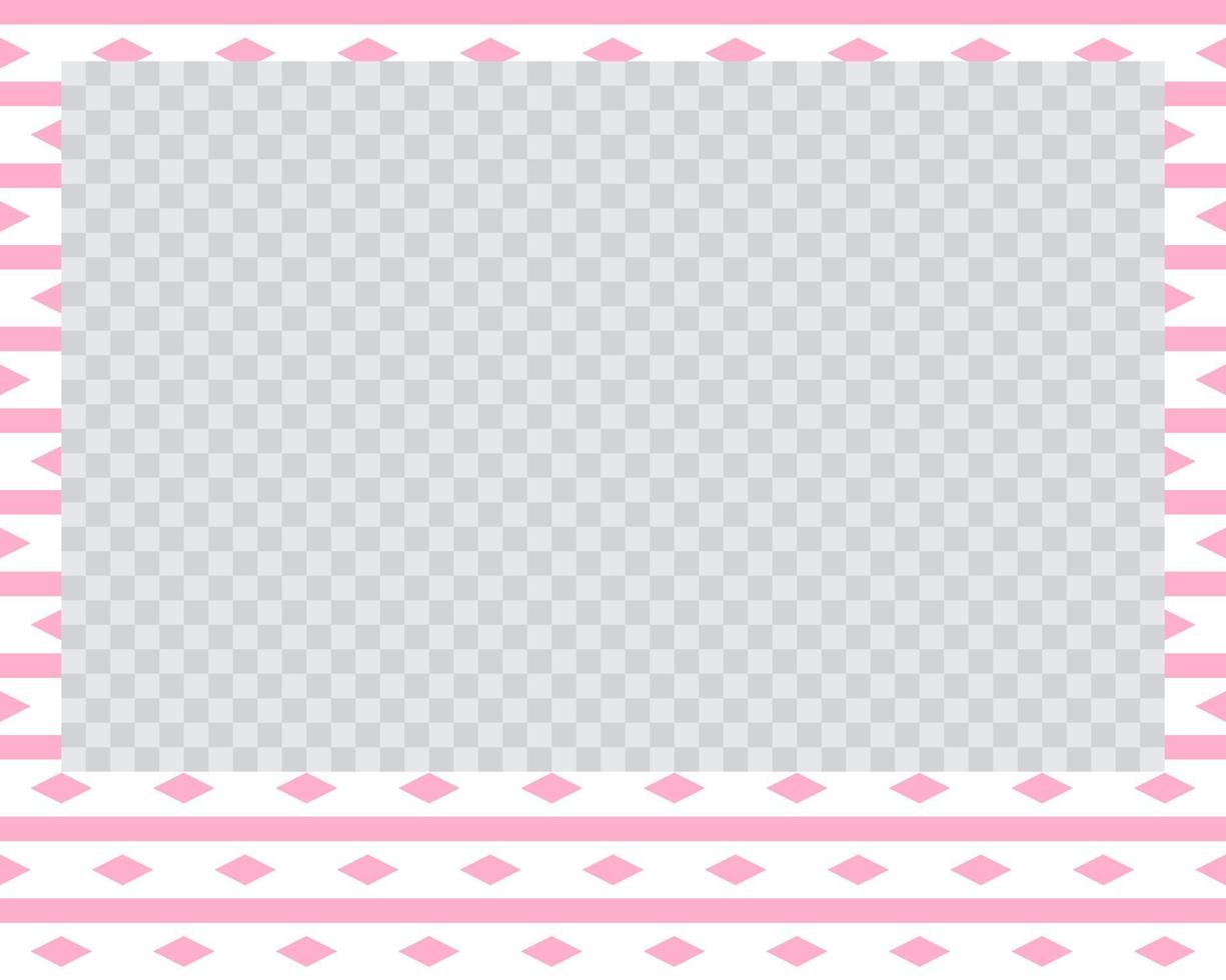rectangle landscape flat photo frame with ornaments vector