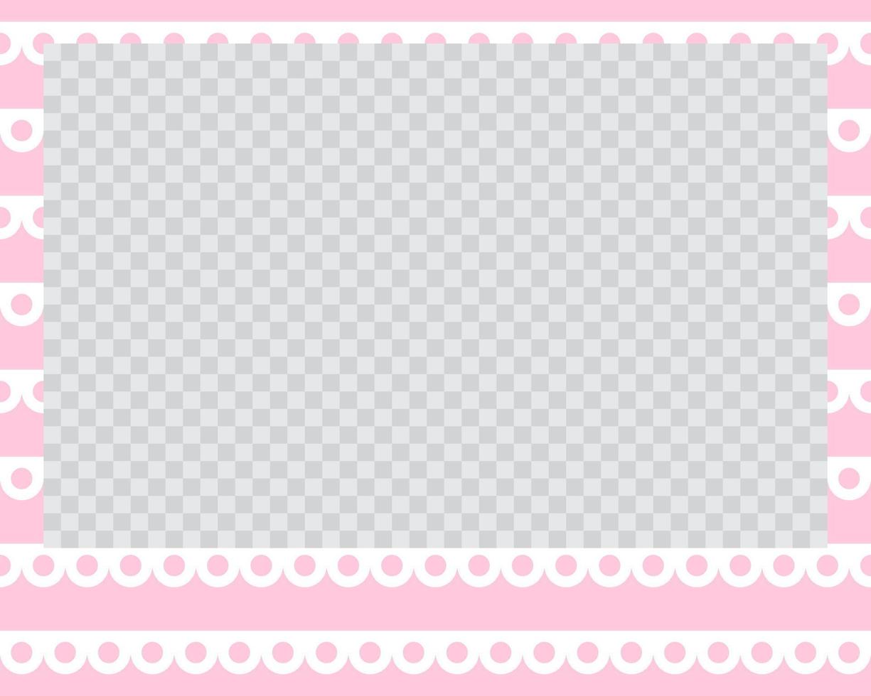 rectangle landscape flat photo frame with ornaments vector