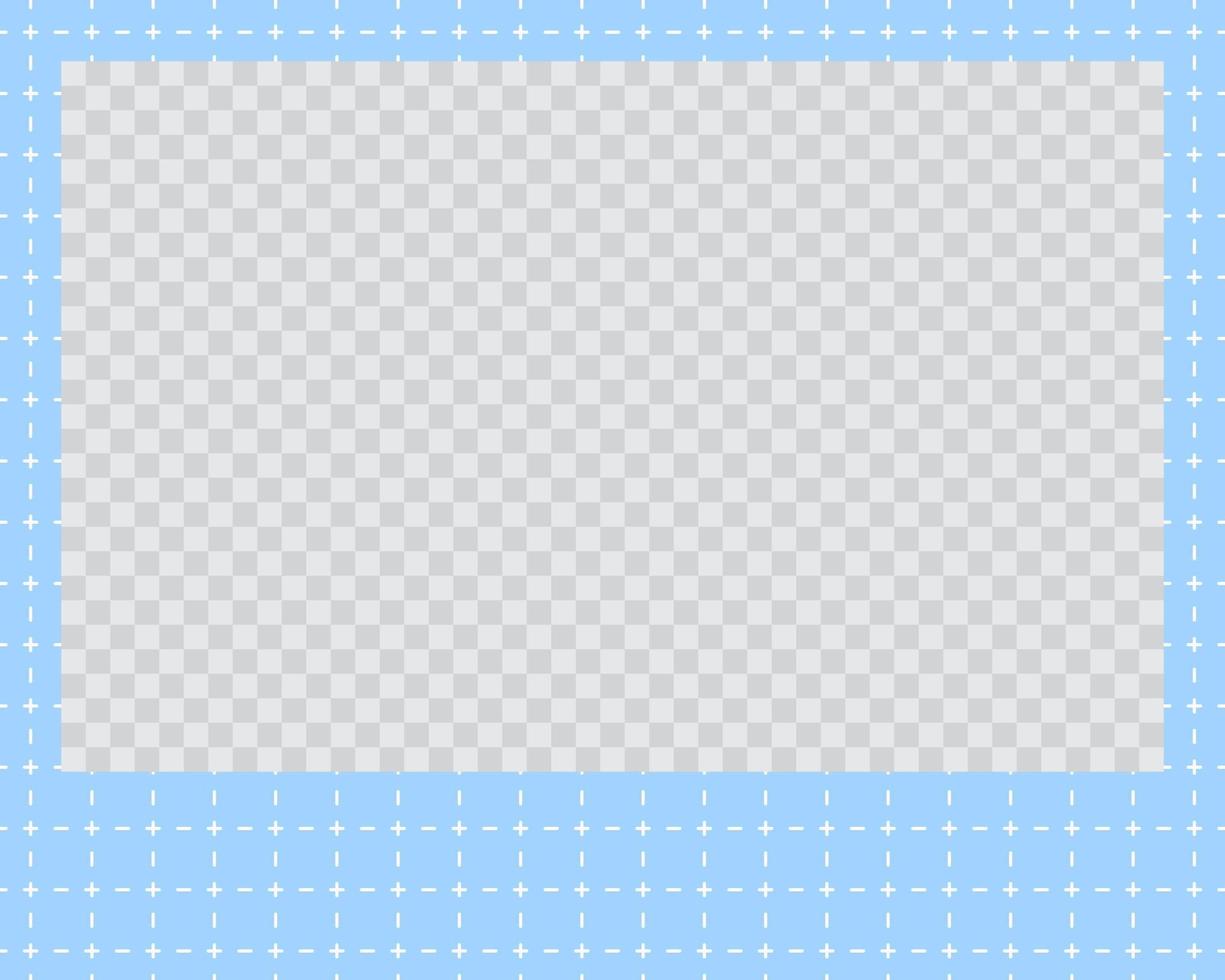 rectangle landscape flat photo frame with ornaments vector