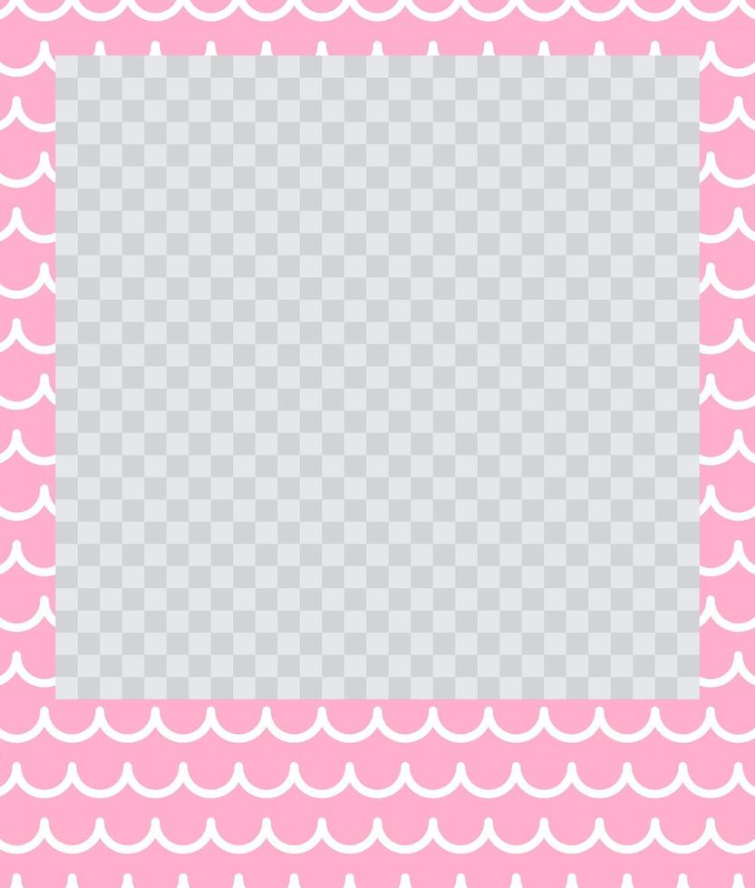 square flat photo frame with ornaments vector