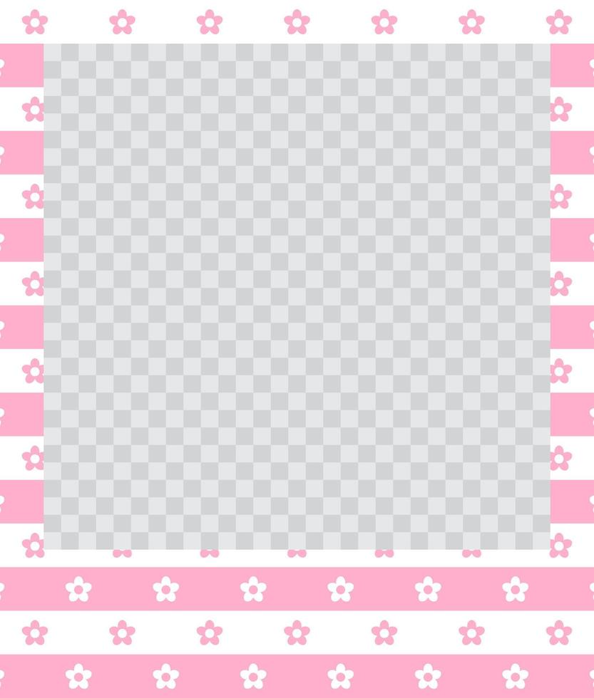 square flat photo frame with ornaments vector