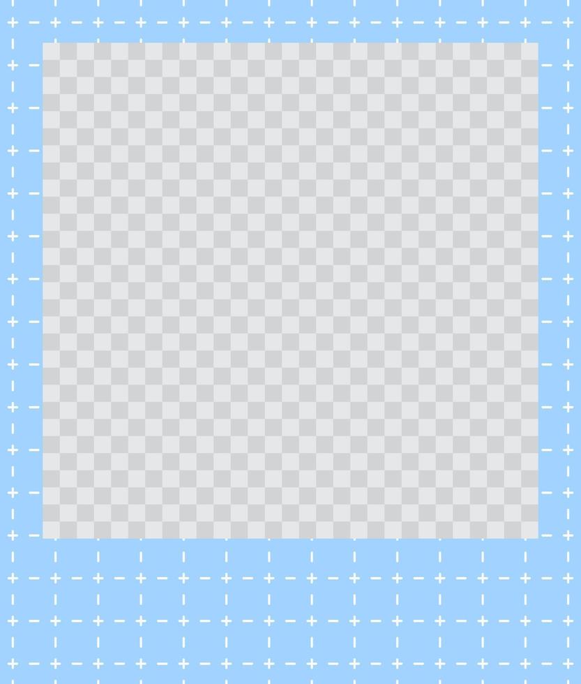 square flat photo frame with ornaments vector