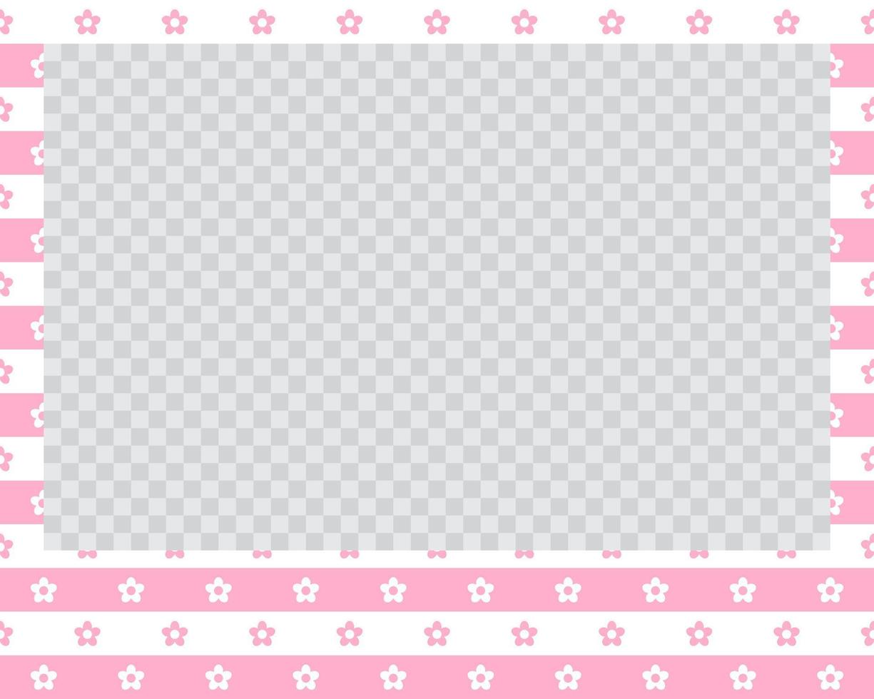 rectangle landscape flat photo frame with ornaments vector