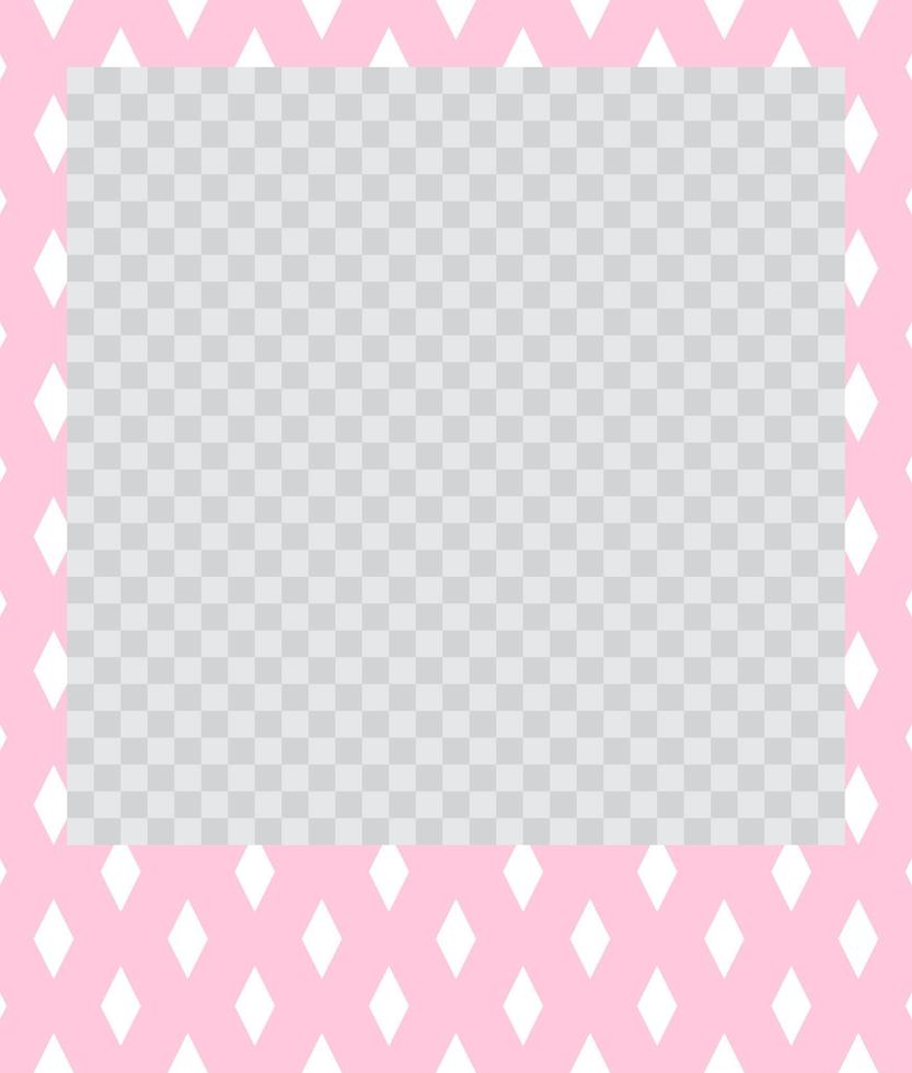 square flat photo frame with ornaments vector