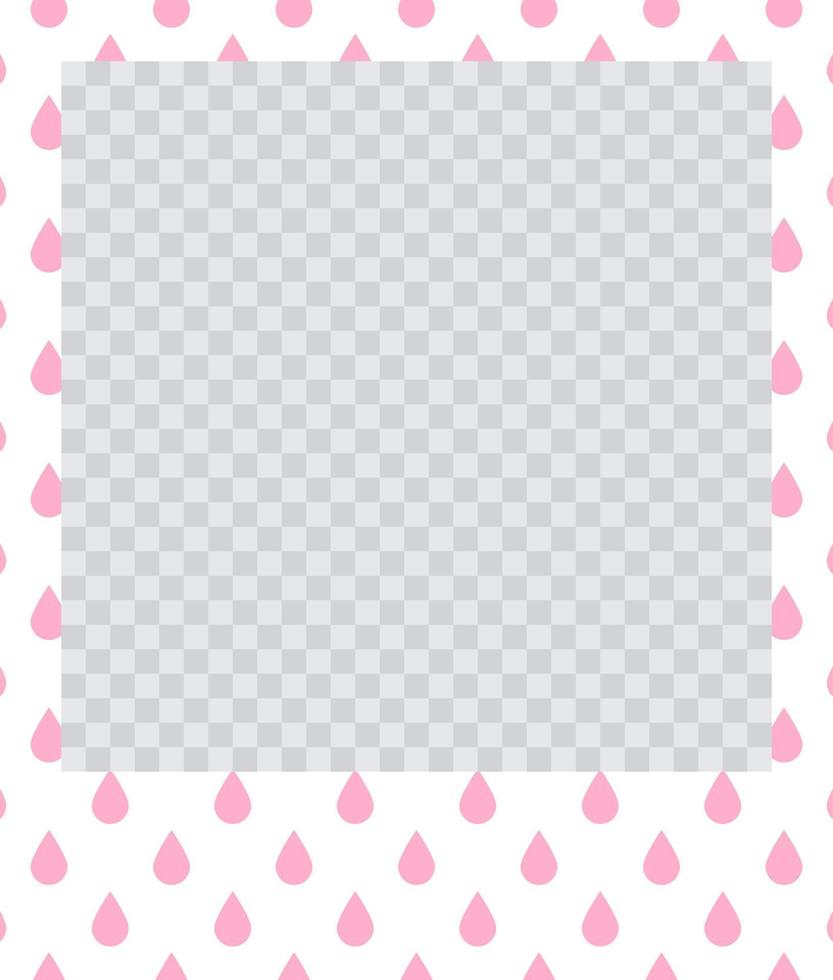 square flat photo frame with ornaments vector