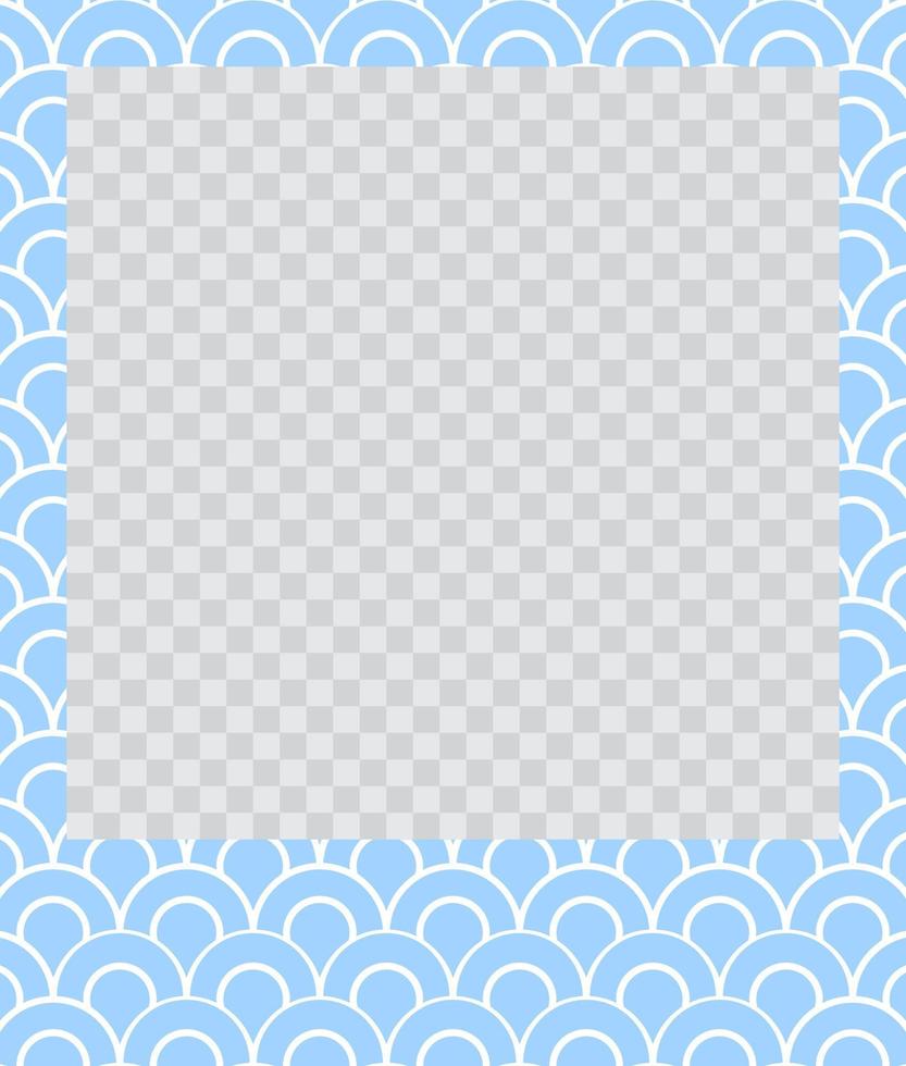 square flat photo frame with ornaments vector
