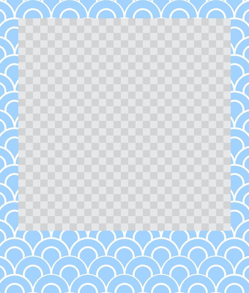 square flat photo frame with ornaments vector