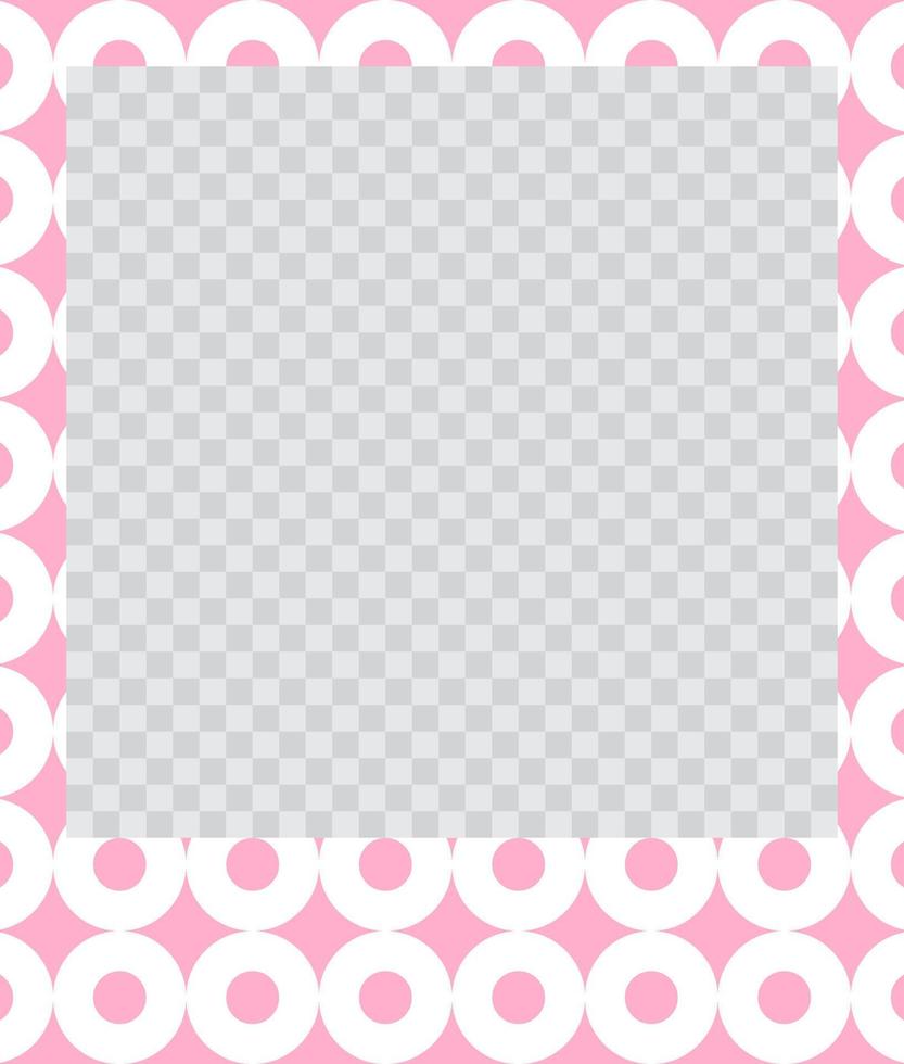 square flat photo frame with ornaments vector