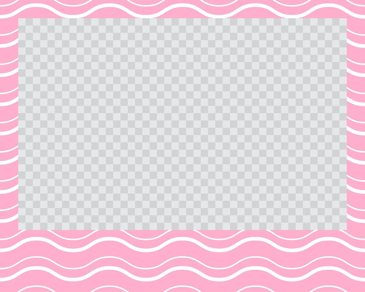 rectangle landscape flat photo frame with ornaments vector
