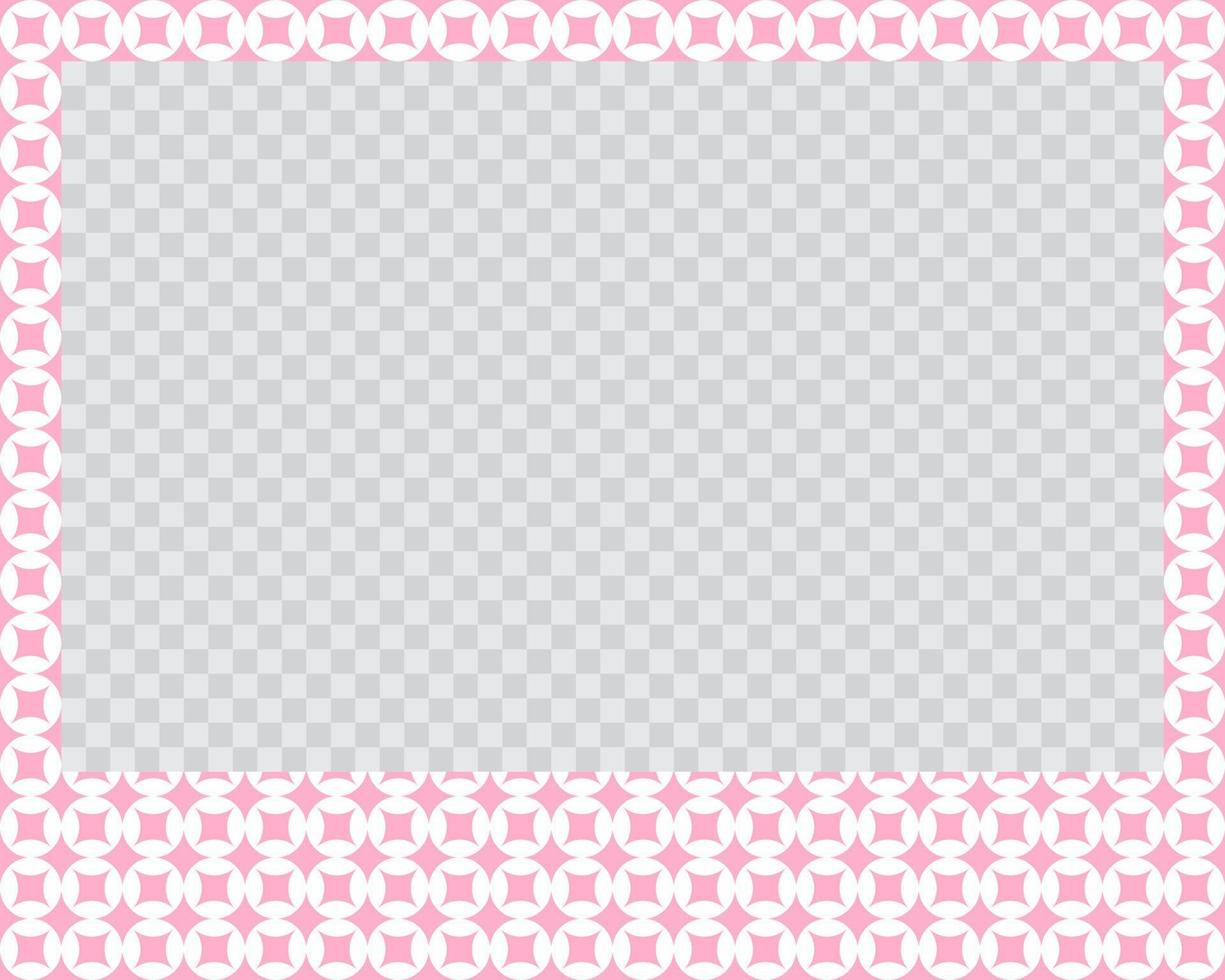 rectangle landscape flat photo frame with ornaments vector
