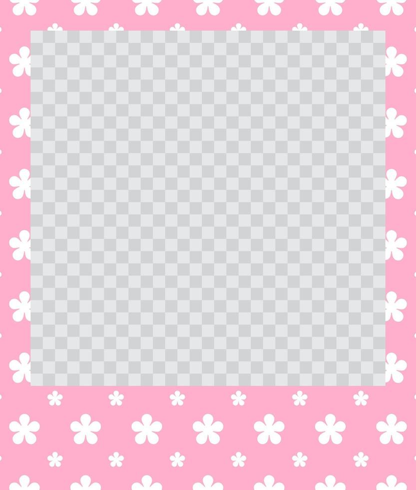 square flat photo frame with ornaments vector