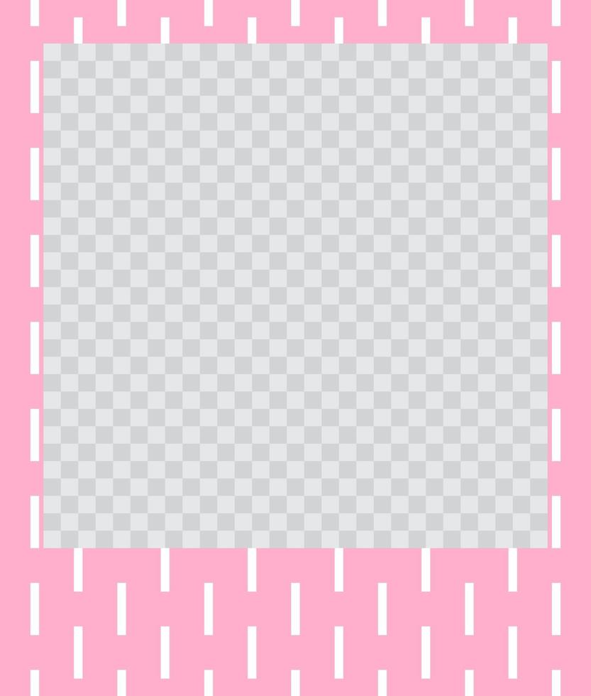 square flat photo frame with ornaments vector