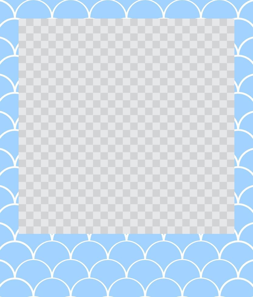 square flat photo frame with ornaments vector