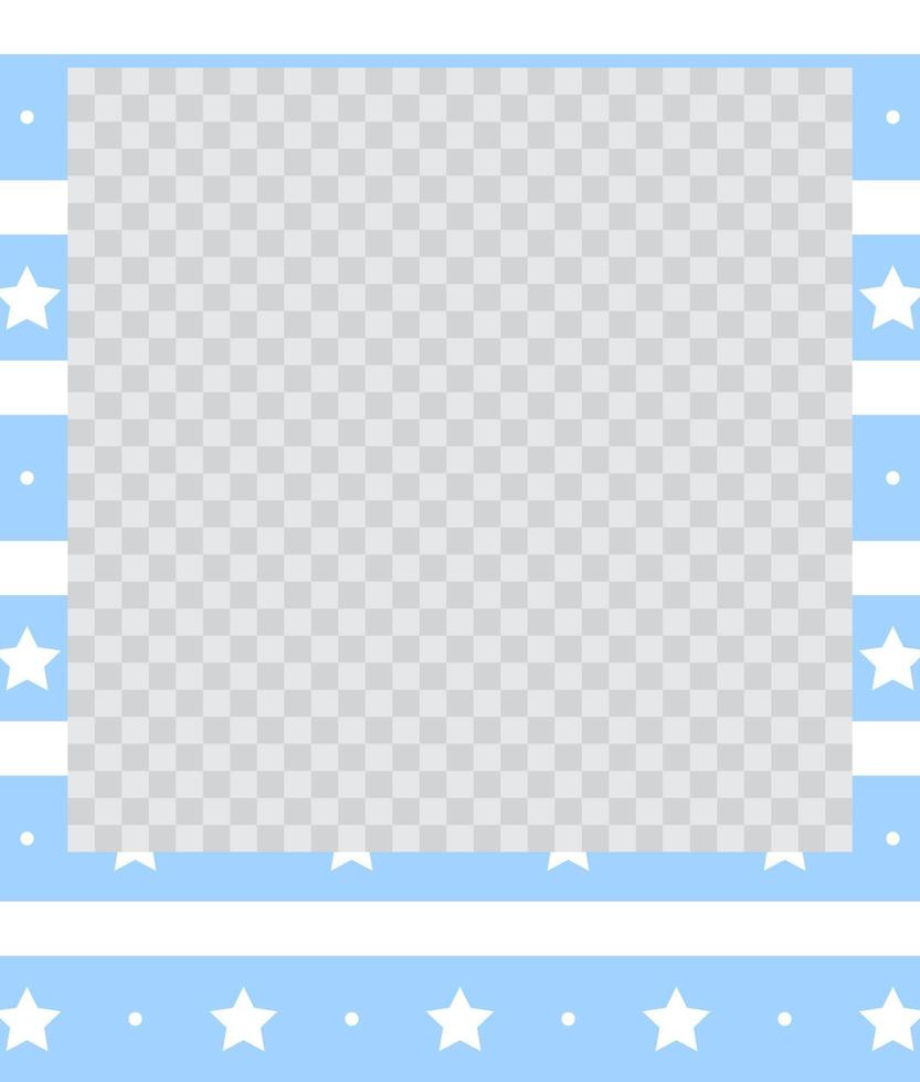 square flat photo frame with ornaments vector