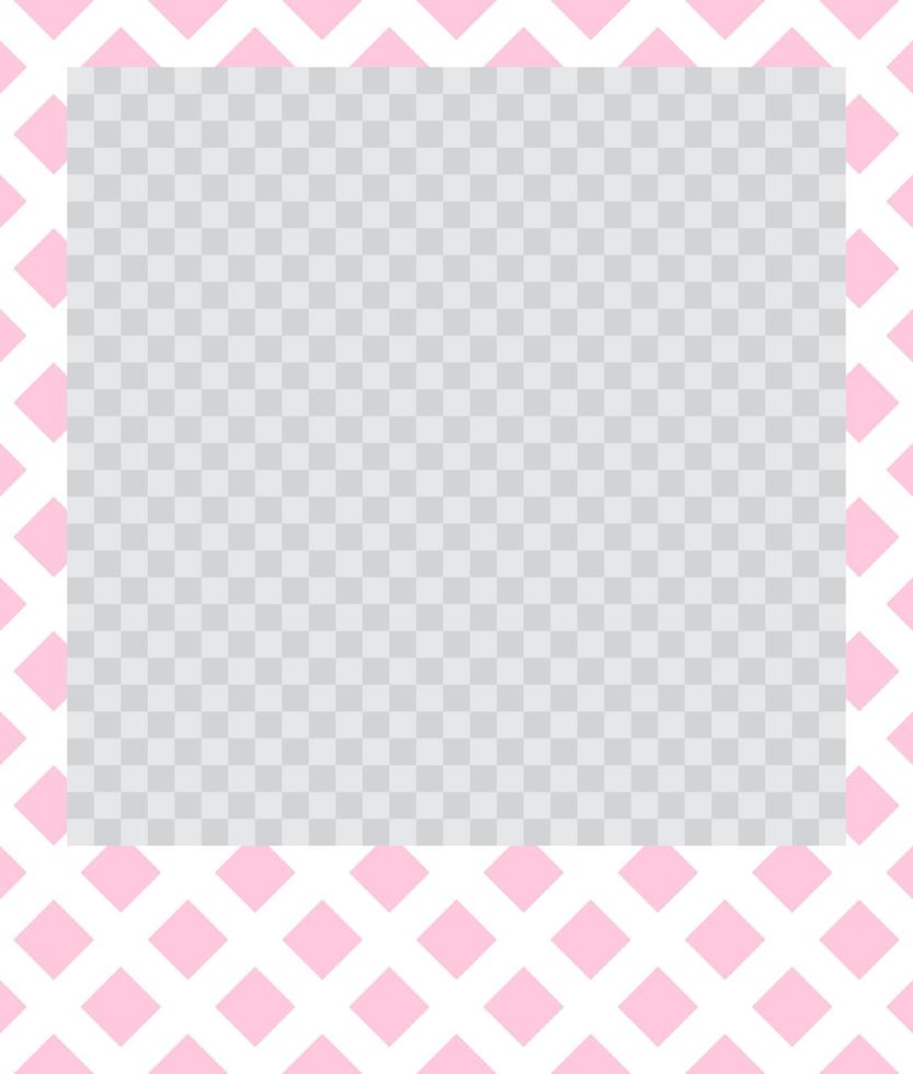 square flat photo frame with ornaments vector